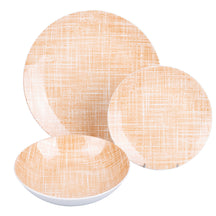 Villa d'Este Home Dinnerware Set Texture Porcelain 18-piece / 6 persons - 6 dinner plates, 6 breakfast plates and 6 deep plates