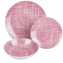 Villa d'Este Home Dinnerware Set Texture Porcelain 18-piece / 6 persons - 6 dinner plates, 6 breakfast plates and 6 deep plates