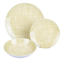 Villa d'Este Home Dinnerware Set Texture Porcelain 18-piece / 6 persons - 6 dinner plates, 6 breakfast plates and 6 deep plates