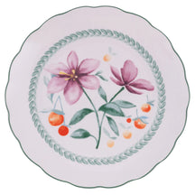 Villa d'Este Home Dinnerware Set Cherry Flowers 18-piece / 6 persons - 6 dinner plates, 6 breakfast plates and 6 deep plates