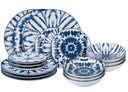 Villa d'Este Home Dinnerware Set The Blue 18-piece / 6 persons - 6 dinner plates, 6 breakfast plates and 6 deep plates