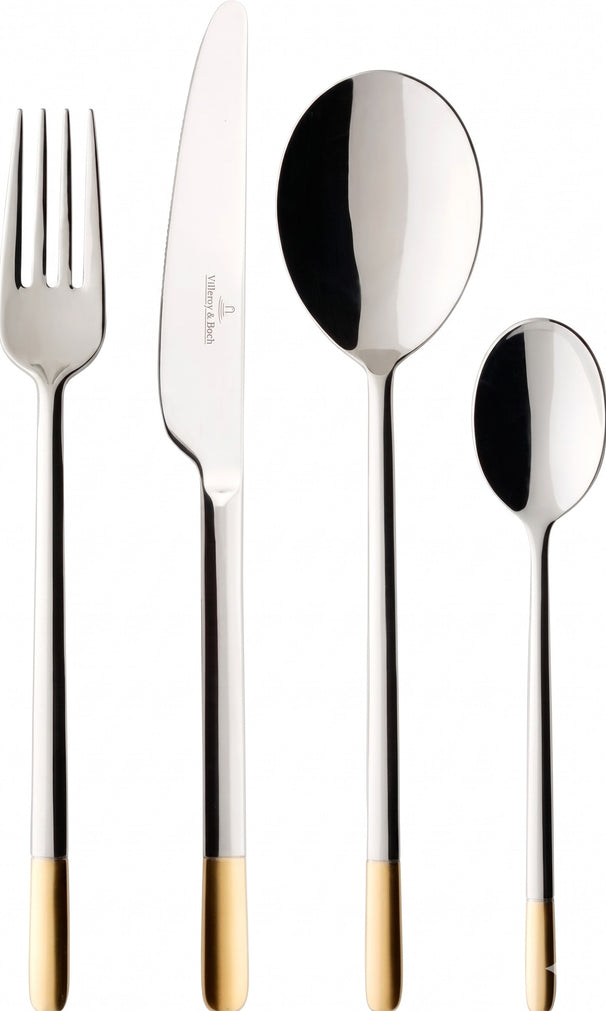 Juego de cubiertos Villeroy & Boch Ella - 24 piezas / 6 personas - Dorado