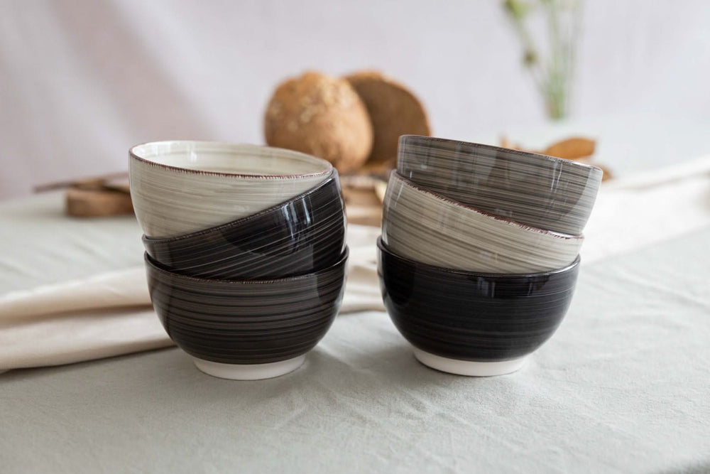 Cookinglife Soup Bowls / Bowls Delice Gray ø 14 cm - 6 pieces