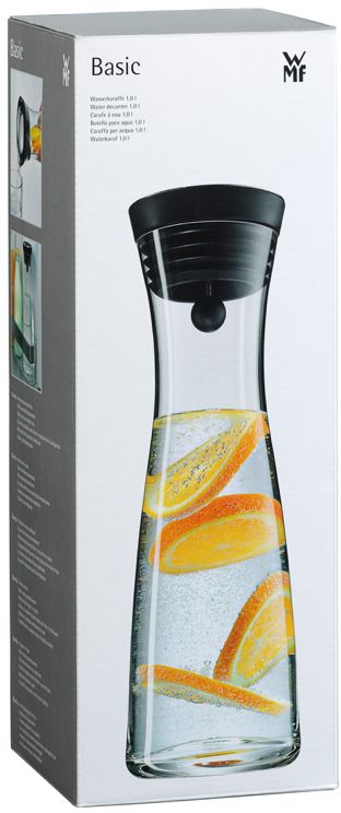 WMF Basic Water Carafe - Black/Silver - 1.5 liters