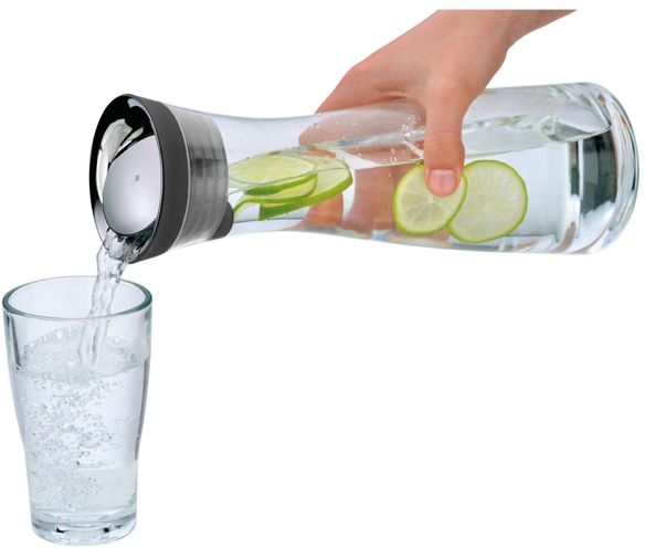 WMF Jarra / Jarra de agua - Basic - Antigoteo - Negro / Plata - 1 litro