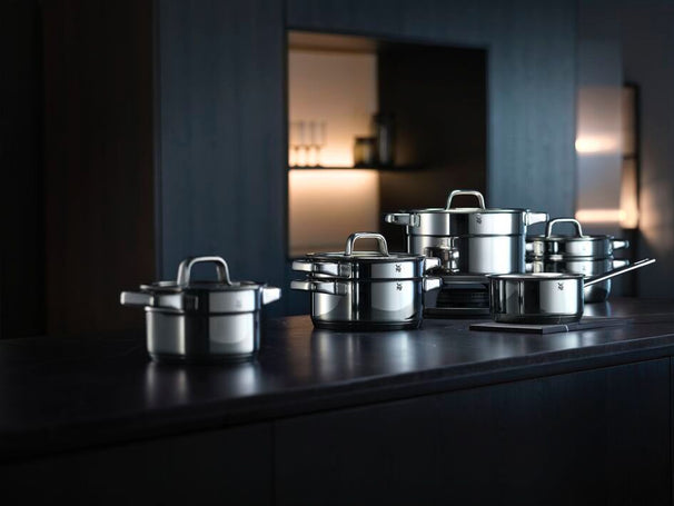 WMF Set de ollas Compact Cuisine - 5 piezas - Cacerolas ø 16, 16, 20 y 20 cm y cazo ø 14 cm