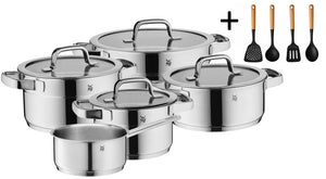 WMF juego de ollas Compact Cuisine 5 piezas incluyendo GRATIS Cookinglife utensilios de cocina set - olla ø 16, 16, 20 y 20 cm y cazo ø 14 cm