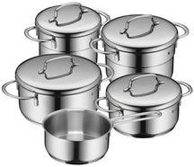 WMF Set de ollas Mini - 5 piezas - Olla ø 16, 20, 20 y 24 cm y cazo ø 16 cm