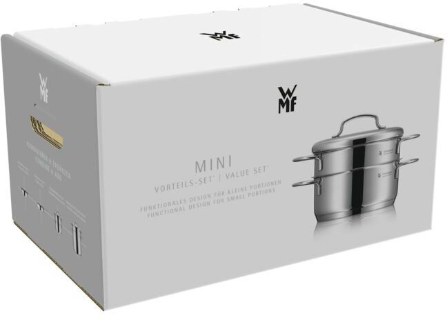 WMF Set de ollas Mini - 5 piezas - Olla ø 16, 20, 20 y 24 cm y cazo ø 16 cm