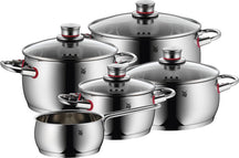 WMF Set de ollas Quality One - Acero inoxidable - 5 piezas - Olla ø 16, 20, 20 y 24 cm y cazo ø 16 cm