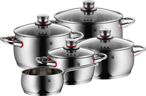WMF Set de ollas Quality One - Acero inoxidable - 5 piezas - Olla ø 16, 20, 20 y 24 cm y cazo ø 16 cm