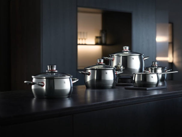 WMF juego de ollas Quality One - RVS 5-piezas Incluye GRATIS Cookinglife utensilios de cocina set - Olla ø 16, 20, 20 y 24 cm y Cazo ø 16 cm