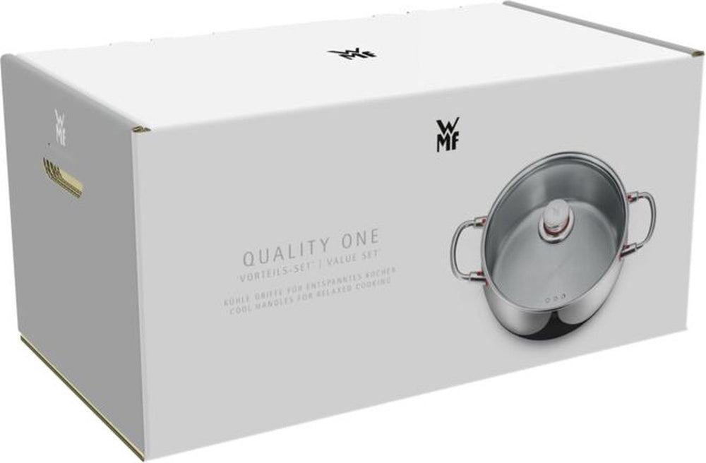 WMF Set de ollas Quality One - Acero inoxidable - 5 piezas - Olla ø 16, 20, 20 y 24 cm y cazo ø 16 cm