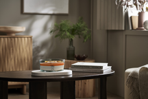 WoodWick Vela Aromática Ellipse Trilogy Vanilla Embers - 9 cm / 19 cm - Vela Aromática en Vidrio - Pabilo de Madera