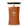 WoodWick Vela Aromática Grande Saffron Smoke - 18 cm / ø 10 cm - Vela Aromática en Vidrio - Pabilo de Madera