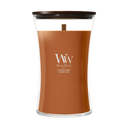 WoodWick Vela Aromática Grande Saffron Smoke - 18 cm / ø 10 cm - Vela Aromática en Vidrio - Pabilo de Madera