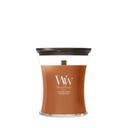 WoodWick Scented Candle Medium Saffron Smoke - 11 cm / ø 10 cm - Scented Candle in Glass - Wooden Wick