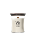 WoodWick Scented Candle Medium Tonka & Almond Milk - 11 cm / ø 10 cm - Scented Candle in Glass - Wooden Wick
