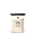 WoodWick Scented Candle Medium Vanilla & Sea Salt - 11 cm / ø 10 cm - Scented Candle in Glass - Wooden Wick