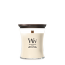 WoodWick Scented Candle Medium Vanilla & Sea Salt - 11 cm / ø 10 cm - Scented Candle in Glass - Wooden Wick