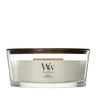 WoodWick Scented Candle Ellipse Fireside - 9 cm / 19 cm - Scented Candle in Glass - Wooden Wick