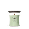 WoodWick Vela Aromática Mediana Matcha Zest - 11 cm / ø 10 cm - Vela Aromática en Vidrio - Mecha de Madera