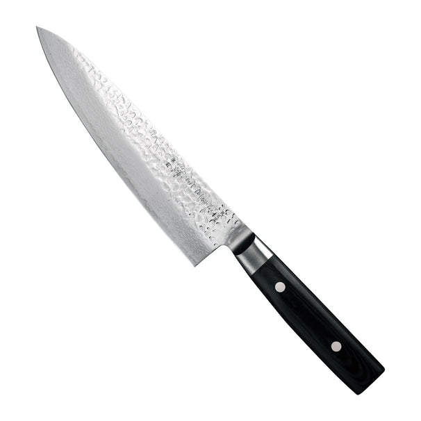Cuchillo de chef Yaxell Zen 20 cm - acero damasco inoxidable de 37 capas - mango de Micarta canvas