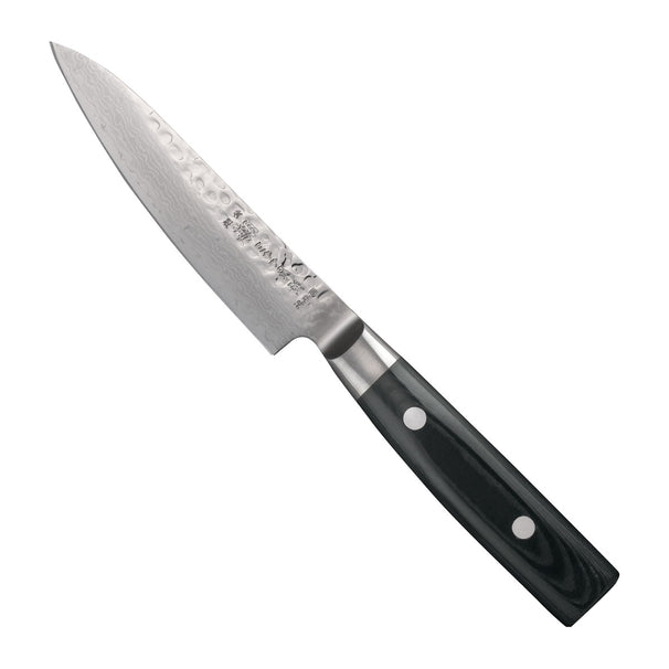 Cuchillo de oficina Yaxell Zen 12 cm - acero damasco inoxidable de 37 capas - mango de Micarta canvas