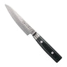 Yaxell Officemes Zen 12 cm 37 laags damaststaal met canvas Micarta heft, vrijstaand op witte achtergrond