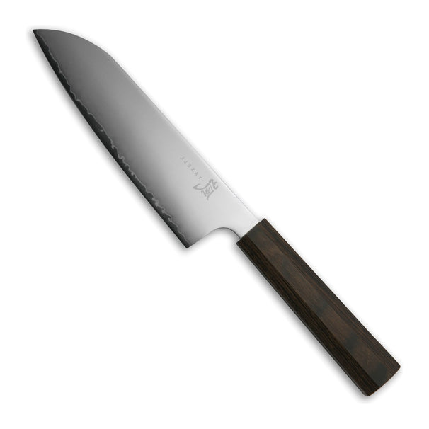 Yaxell Santoku knife Hana 16.5 cm - 3 layer stainless steel - dark brown Pakka wood handle