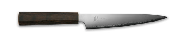 Yaxell Cuchillo para carne Hana 15 cm - Acero inoxidable de 3 capas - mango de madera Pakkah marrón oscuro