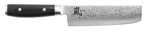 Cuchillo Nakiri Yaxell Ran 16.5 cm - acero damasco inoxidable de 69 capas - mango de Micarta canvas