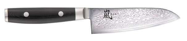 Cuchillo Santoku Yaxell Ran 12.5 cm - acero damasco inoxidable de 69 capas - mango de Micarta canvas