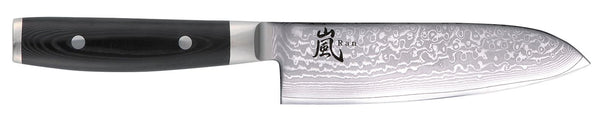 Cuchillo Santoku Yaxell Ran 16.5 cm - acero damasco inoxidable de 69 capas - mango de Micarta canvas