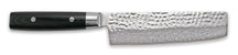 Yaxell Nakiri knife Zen 16.5 cm - 37-ply stainless damascus steel - canvas Micarta handle
