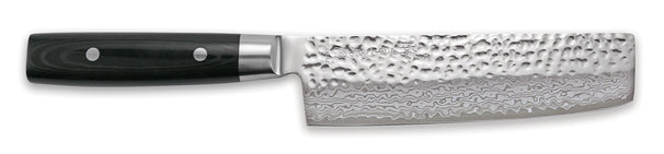 Cuchillo Nakiri Yaxell Zen 16.5 cm - acero damasco inoxidable de 37 capas - mango de Micarta canvas