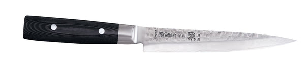 Cuchillo para carne Yaxell Zen 18 cm - acero damasco inoxidable de 37 capas - mango de Micarta canvas