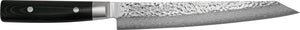 Cuchillo para carne Yaxell Zen 23 cm - acero damasco inoxidable de 37 capas - mango de Micarta canvas