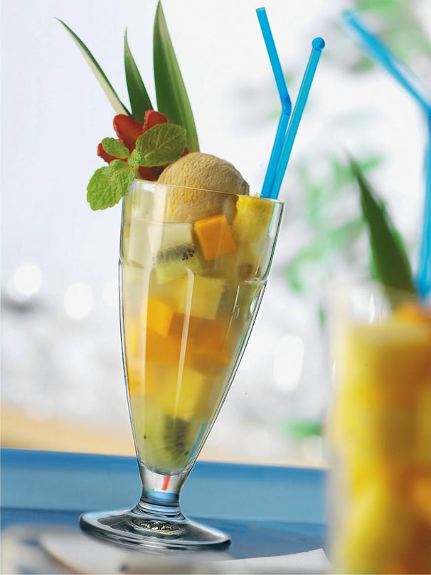 Bormioli Rocco Copa de helado - Vasos para sorbete - Vaso para batido - Rock Bar - 380 ml - 6 piezas