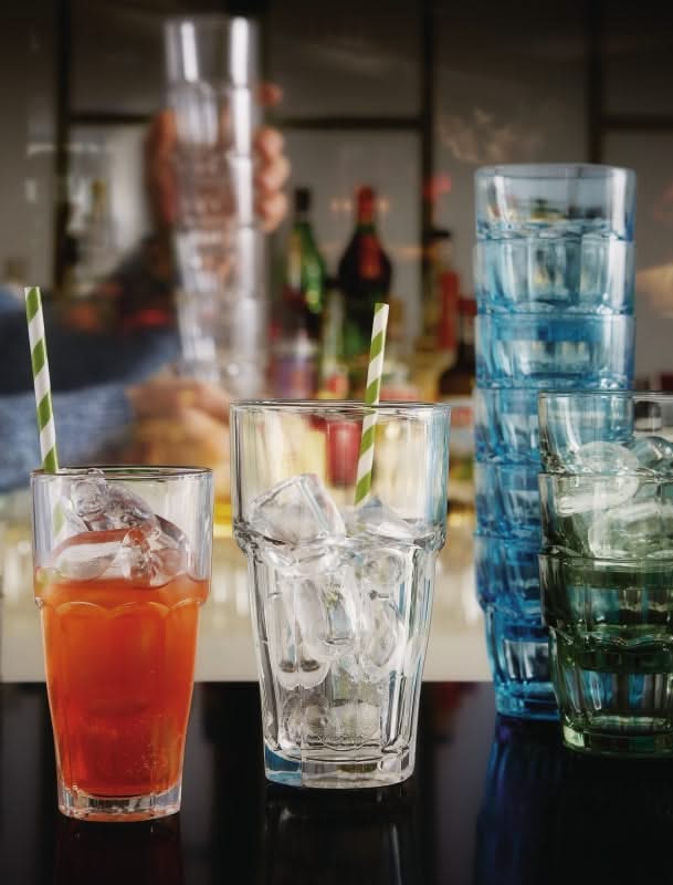 Vasos de agua Bormioli Rocco Rock Bar - Azul - 270 ml - 6 piezas