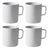 Alessi Mokken PlateBowlCup 300 ml - 4 piezas - Jasper Morrison - AJM28/89
