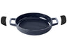 Alva Grill Pan/Grill Plate cast iron Nori ø 28 cm – enamelled non-stick coating – includes free leather handles – suitable for all heat sources