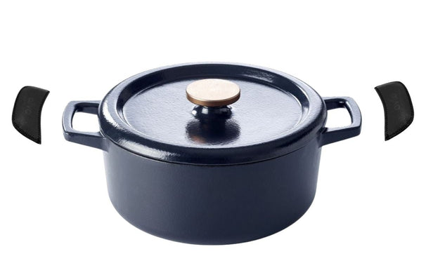 Cazuela con tapa Alva - Dutch Oven Nori de hierro fundido ø 26 cm + asas gratis - capa antiadherente esmaltada