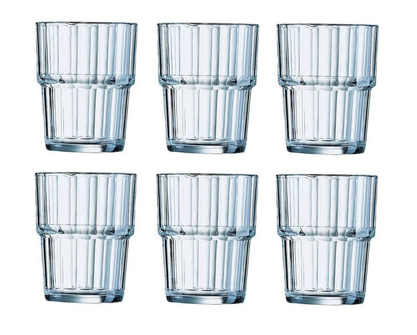 Arcoroc Vaso Norvege - Vidrio templado - 200 ml - 6 piezas