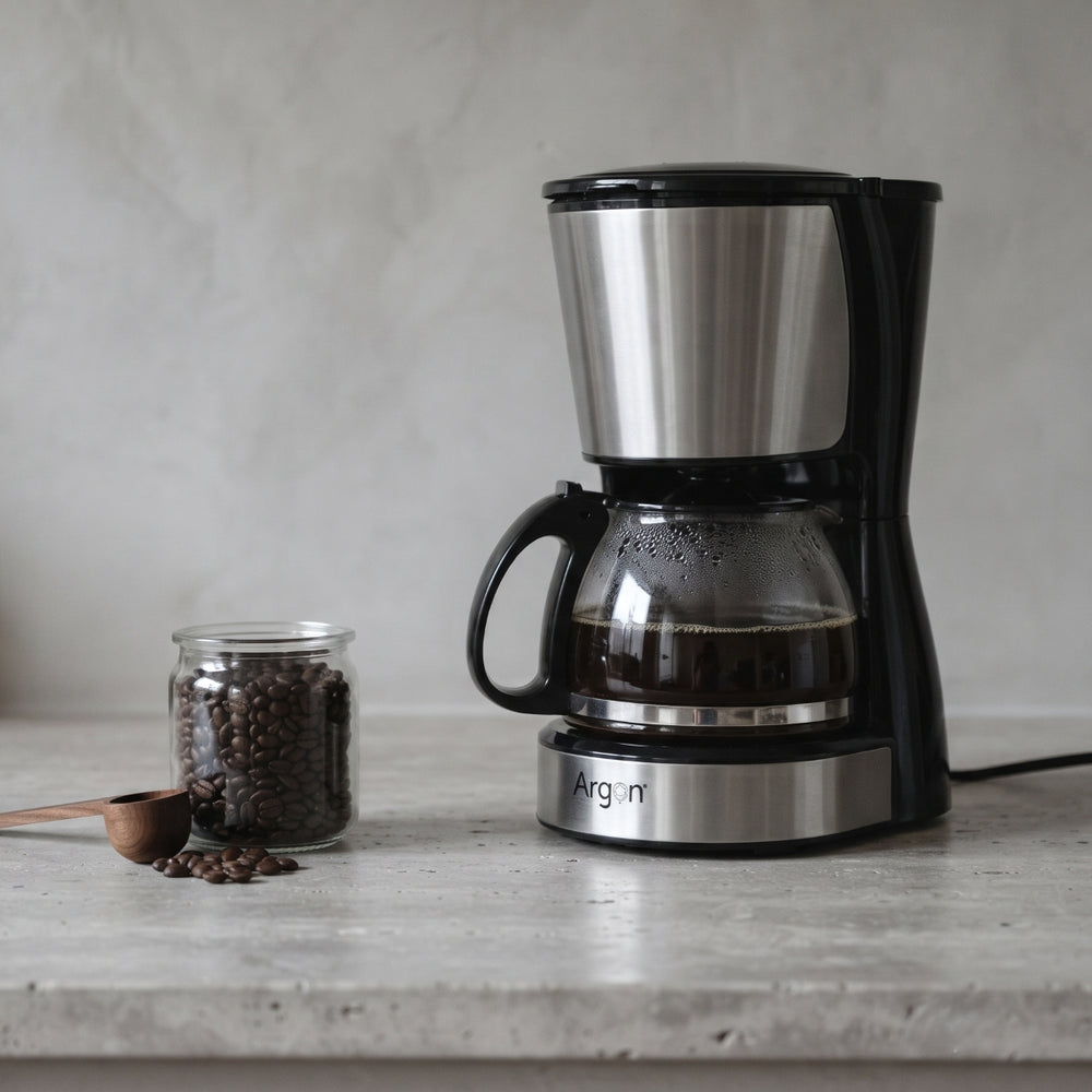 Argon Filter Coffee Maker with Glass Carafe - 6 Cups - 750 ml