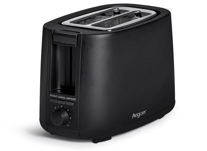 Argon Toaster Matte Black - 2 Slots - 750 W