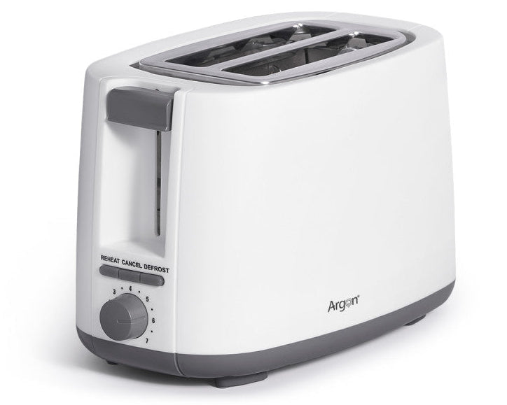 Argon Toaster Matte White - 2 Slots - 750 W