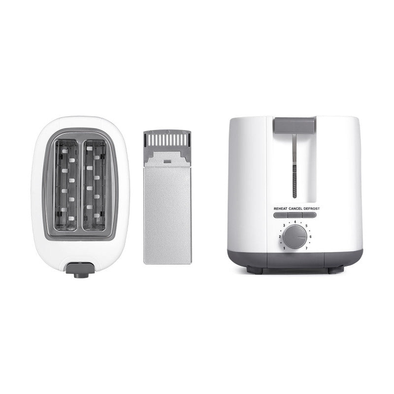 Argon Toaster Matte White - 2 Slots - 750 W