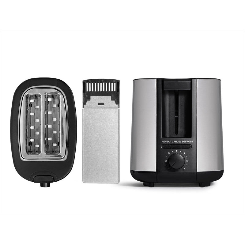 Argon Toaster Stainless Steel / Matte Black - 2 Slots - 750 W