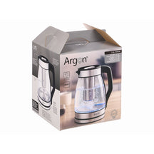 Argon Electric Kettle Glass / Stainless Steel with Filter - 1.5 Liter - 1500 W